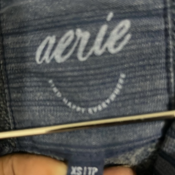 Aerie The Chill Checked Out Graphic Oversized Crewneck Sweatshirt xs - Picture 5 of 7